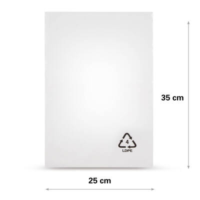 LDPE zak 50my 25x35cm transparant