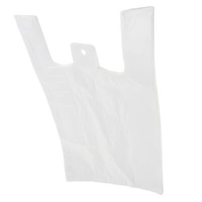 Hemddraagtassen HDPE 28+14x48cm Wit middel