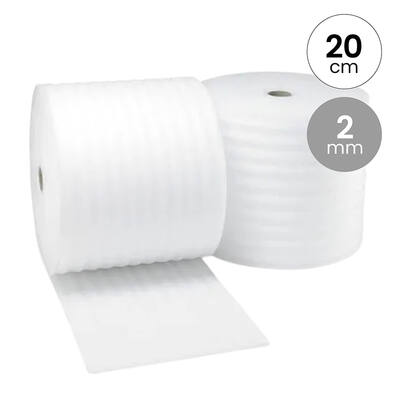 Schuimfolie PE 20cm x 2 mm x 250 meter wit