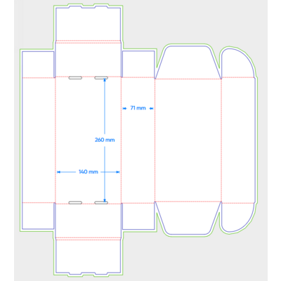 Postbox FEFCO 0427 260x140x70mm EG wit
