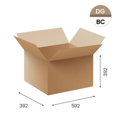Doos 592x392x392mm DG bruin