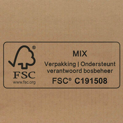 Amerikaanse vouwdozen FEFCO 0201 194x194x138mm B-golf bruin FSC