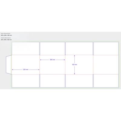 Amerikaanse vouwdozen FEFCO 0201 220x200x150mm B-golf bruin FSC