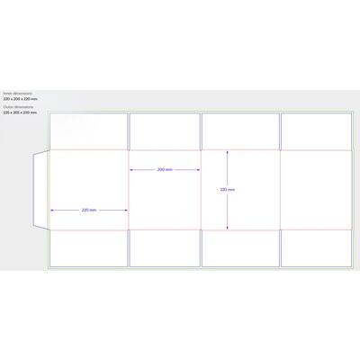 Amerikaanse vouwdozen FEFCO 0201 220x200x220mm B-golf bruin FSC