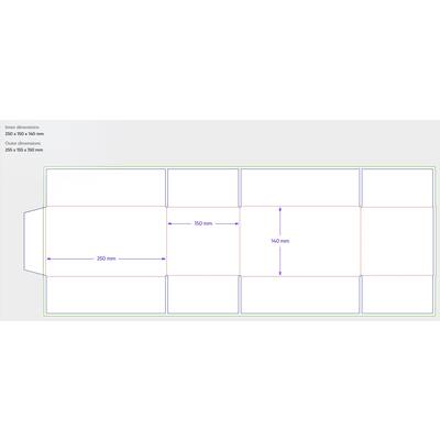 Amerikaanse vouwdozen FEFCO 0201 250x150x140mm B-golf bruin FSC