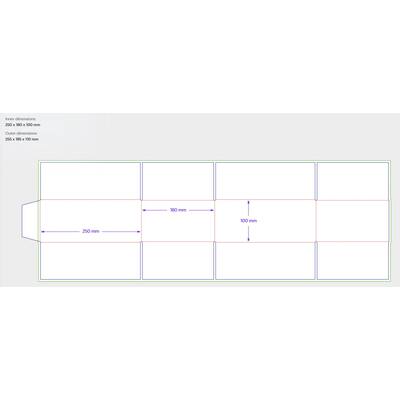 Amerikaanse vouwdozen FEFCO 0201 250x180x100mm B-golf wit FSC