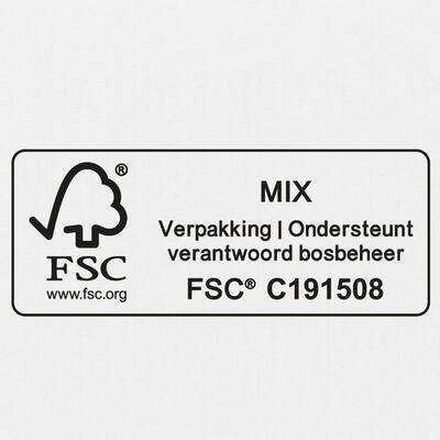 Amerikaanse vouwdozen FEFCO 0201 250x180x100mm B-golf wit FSC