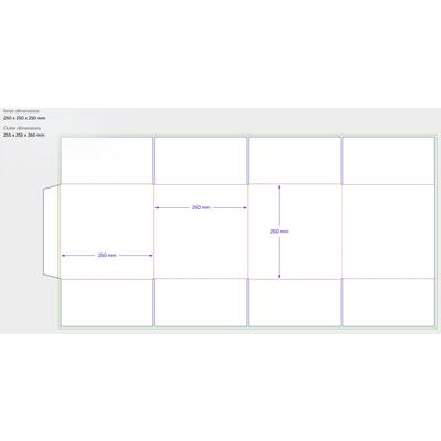 Amerikaanse vouwdozen FEFCO 0201 250x250x250mm B-golf bruin FSC
