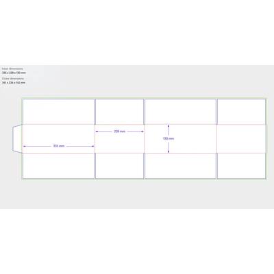 Amerikaanse vouwdozen FEFCO 0201 335x228x130mm B-golf bruin FSC