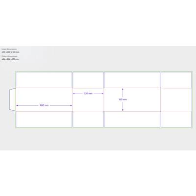 Amerikaanse vouwdozen FEFCO 0201 400x220x160mm B-golf bruin FSC