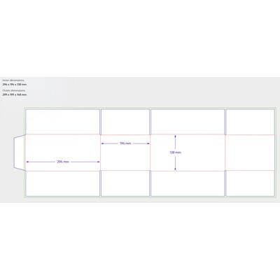 Amerikaanse vouwdozen FEFCO 0201 294x194x138mm B-golf bruin FSC