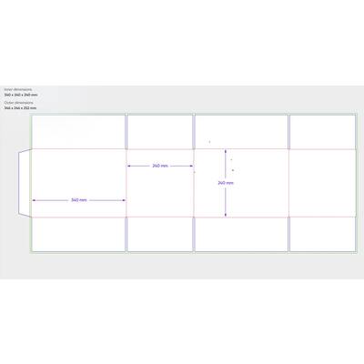Amerikaanse vouwdozen FEFCO 0201 340x240x240mm B-golf bruin FSC®