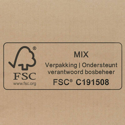 Amerikaanse vouwdozen FEFCO 0201 140x100x80mm B-golf bruin FSC