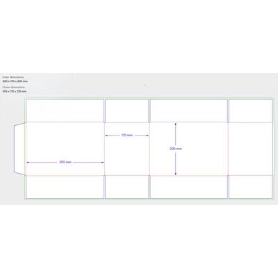 Amerikaanse vouwdozen FEFCO 0201 300x170x200 mm B-golf bruin FSC