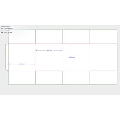 Amerikaanse vouwdozen FEFCO 0201 400x400x400mm C-golf bruin FSC