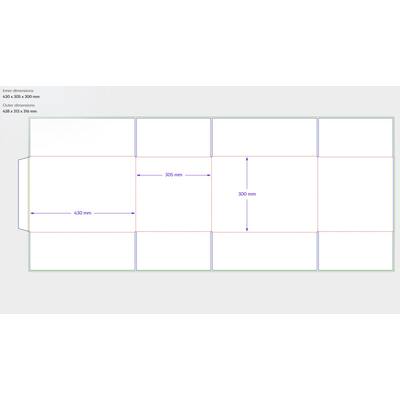 Amerikaanse vouwdozen FEFCO 0201 430x305x300mm C-golf bruin FSC