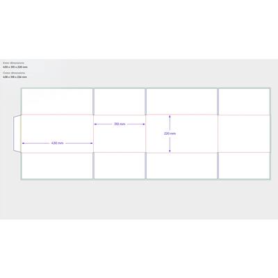 Amerikaanse vouwdozen FEFCO 0201 430x310x220mm C-golf bruin FSC