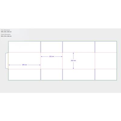 Amerikaanse vouwdozen FEFCO 0201 498x335x250mm C-golf bruin FSC
