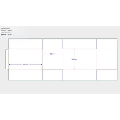 Amerikaanse vouwdozen FEFCO 0201 500x300x300mm C-golf bruin FSC