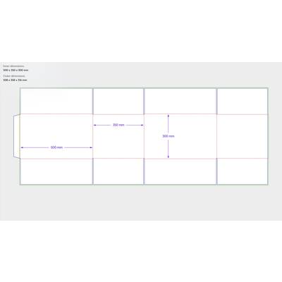 Amerikaanse vouwdozen FEFCO 0201 500x350x300 mm C-golf bruin FSC