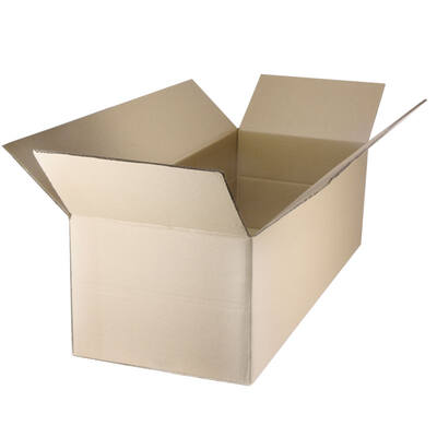 Amerikaanse vouwdozen FEFCO 0201 800x400x300 mm BC-golf bruin met rillijn 150mm