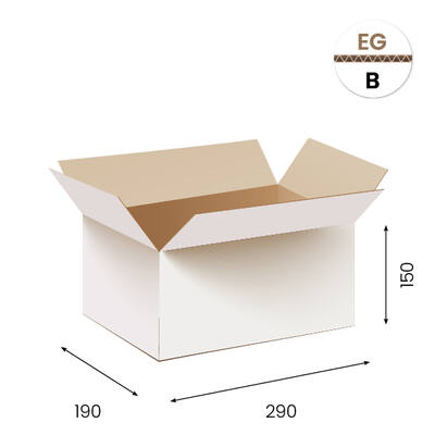 Doos M1 290x190x150mm EG wit gemarmerd