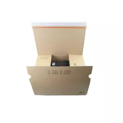 Verzendbox 50 345x256x130mm EG bruin autolock + plakstrip