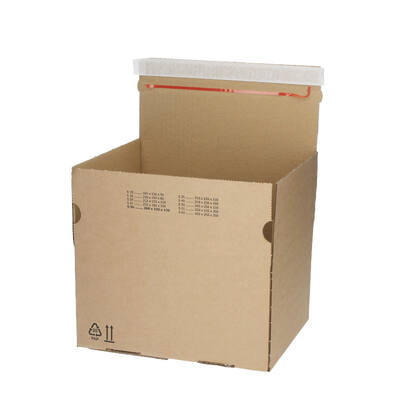 Verzendbox 30 260x220x130mm EG bruin autolock + plakstrip