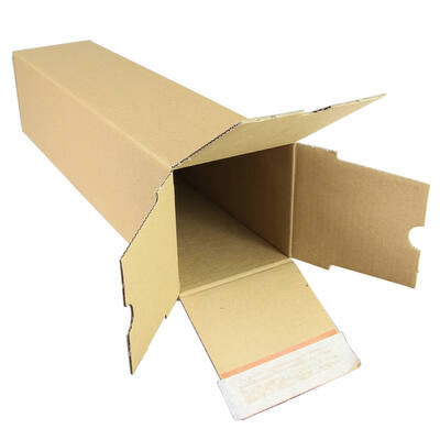 Longbox 435x105x105mm bruin A2 met plakstrip