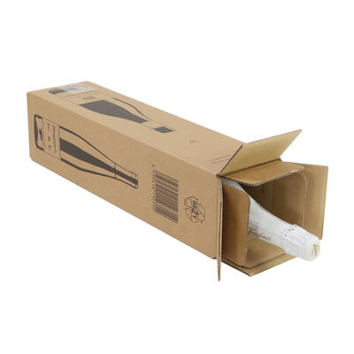 Wijnflessendoos 105x105x420mm Bruin DG Bruin (1 fles)