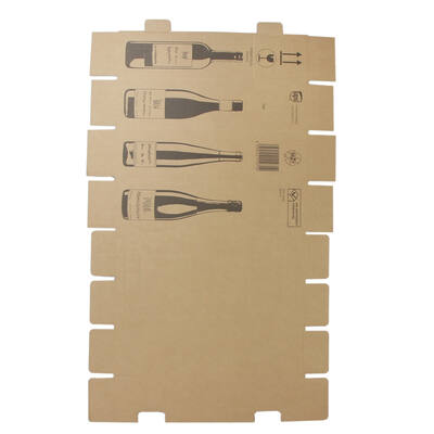 Wijnflessendoos 105x105x420mm Bruin DG Bruin (1 fles)