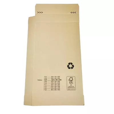 Mailbox 1 A5 160x250x28mm EG bruin + 2x plakstrip