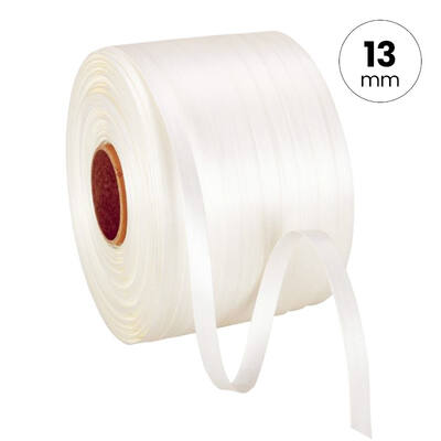 Polyesterband 40 S 13mm x 1100mtr wit