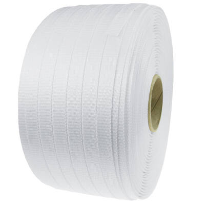 Polyesterband 16mm x 600 meter wit