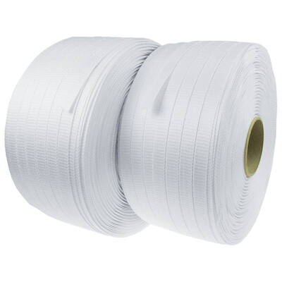 Polyesterband 16mm x 600 meter wit