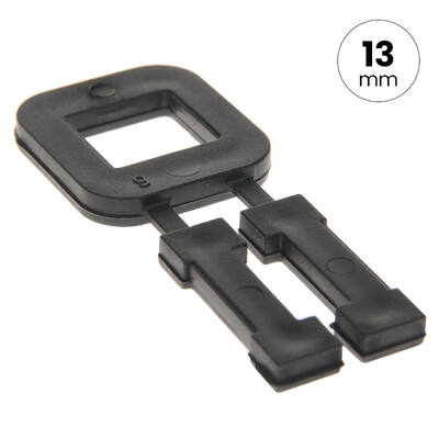 Kunststof gesp 13mm 3,7 mm zwart