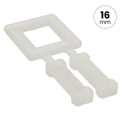Kunststof gesp FIXCLIP 16mm transparant+ grip