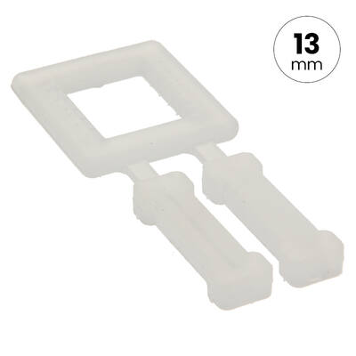 Kunststof gesp FIXCLIP 13mm 3,5 mm transparant + grip