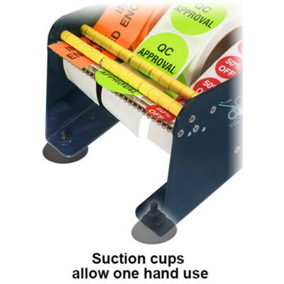 Labeldispenser 1-vaks metaal 75mm