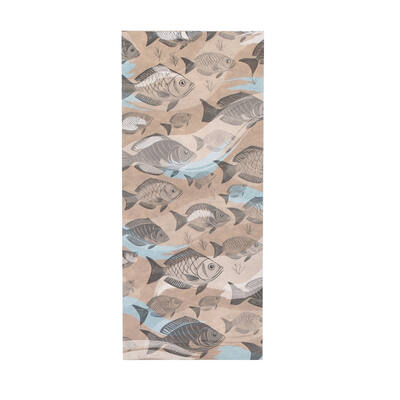 Bestekpochettes met wit servet 'Neutraal vis' 215x92 mm FSC