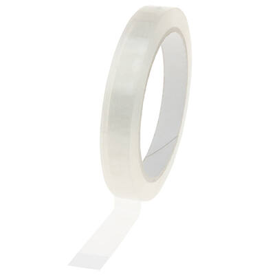 Tape PP acryl 15mm x 66m transparant low noise