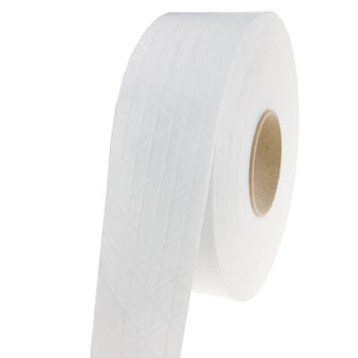 Papieren plakband versterkt 70mm 150m kruisversterkt wit