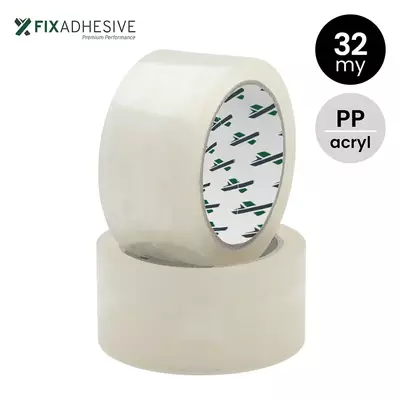 FIX1000 - PP acryl tape 32my 48/66 transparant