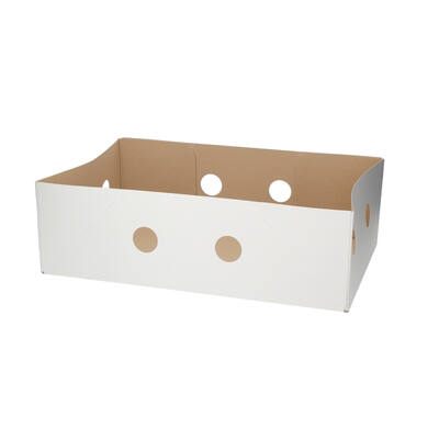 Paraatdozen bodem met vriesgaten kraft wit/bruin buiten 1.000 gram 575 x 375 x 180mm