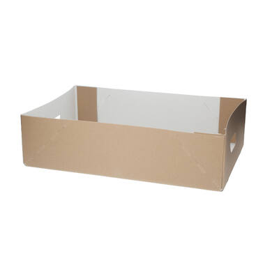 Paraatdozen bodem kraft wit/bruin buiten 1.000 gram 575 x 375 x 180mm
